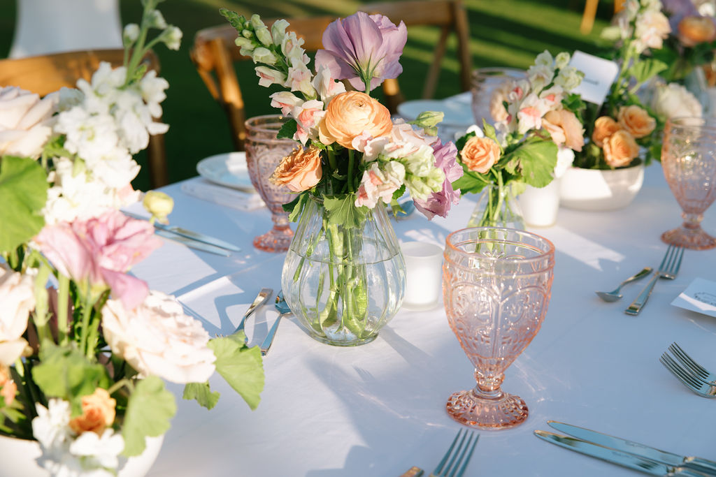 andaz wedding table florals